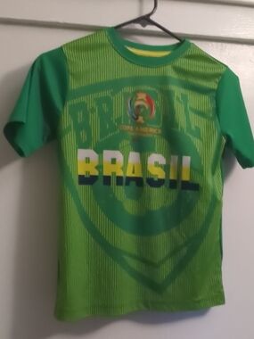 Brasil Short-Sleeve Kids Soccer Tee - Green